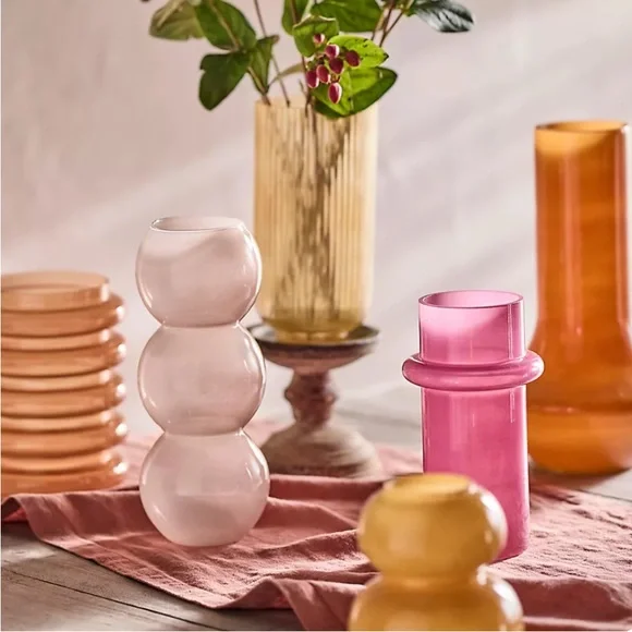 Pink stack spherical Vase - Picture 5 of 9